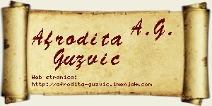 Afrodita Gužvić vizit kartica